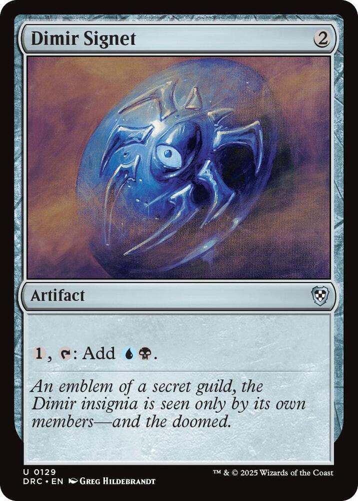 Dimir Signet (129) [Aetherdrift Commander]