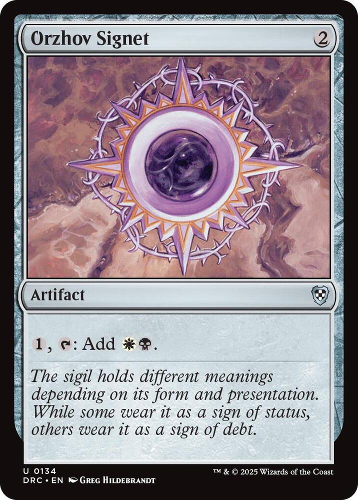 Orzhov Signet (134) [Aetherdrift Commander]