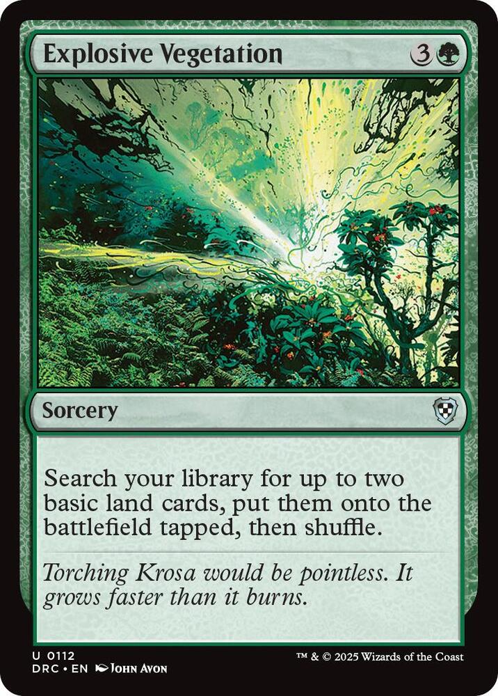 Explosive Vegetation (112) [Aetherdrift Commander]