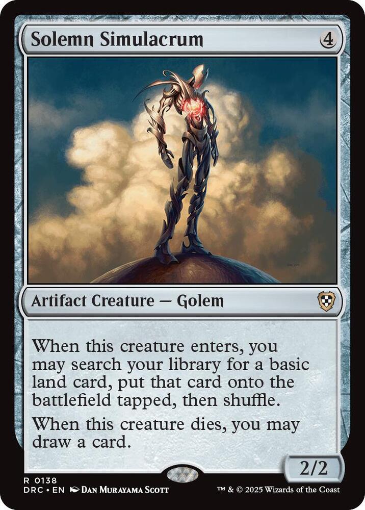 Solemn Simulacrum (138) [Aetherdrift Commander]