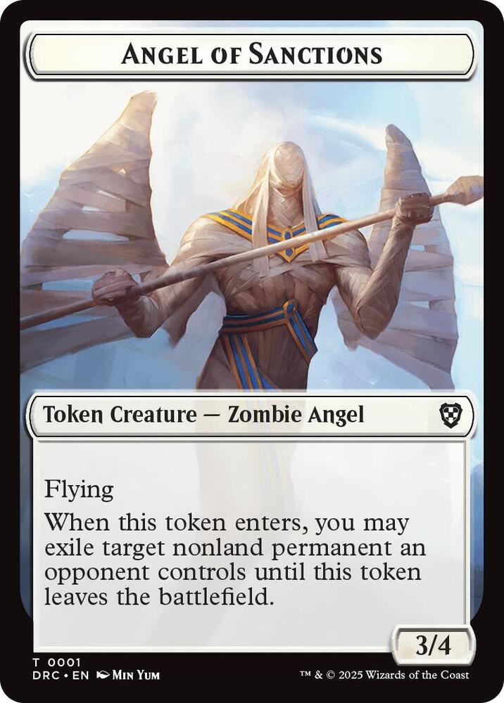 Angel of Sanctions // Vizier of Many Faces Double-Sided Token (1 // 2) [Aetherdrift Commander]