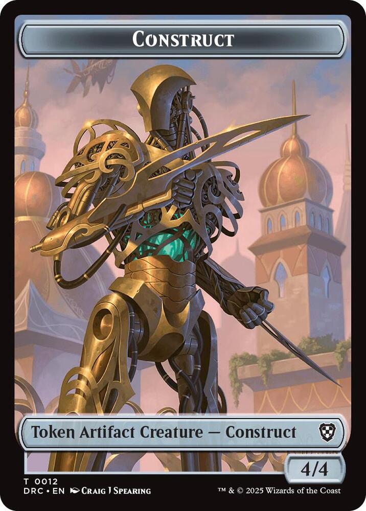 Construct // Beast (0011) Double-Sided Token (12 // 11) [Aetherdrift Commander]