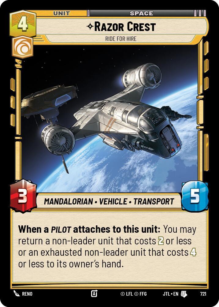Razor Crest - Ride For Hire (Foil) (721) [Jump to Lightspeed]