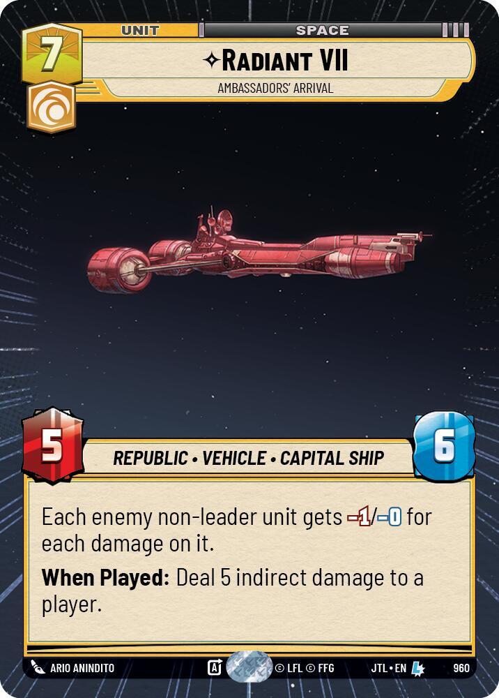 Radiant VII - Ambassadors' Arrival (Hyperspace Foil) (960) [Jump to Lightspeed]