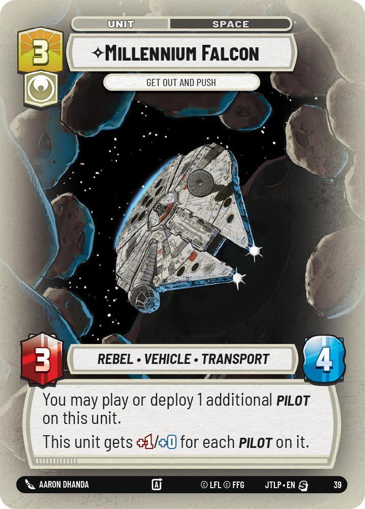 Millennium Falcon - Get Out And Push (Foil) (39) [Jump to Lightspeed Weekly Play Promos]