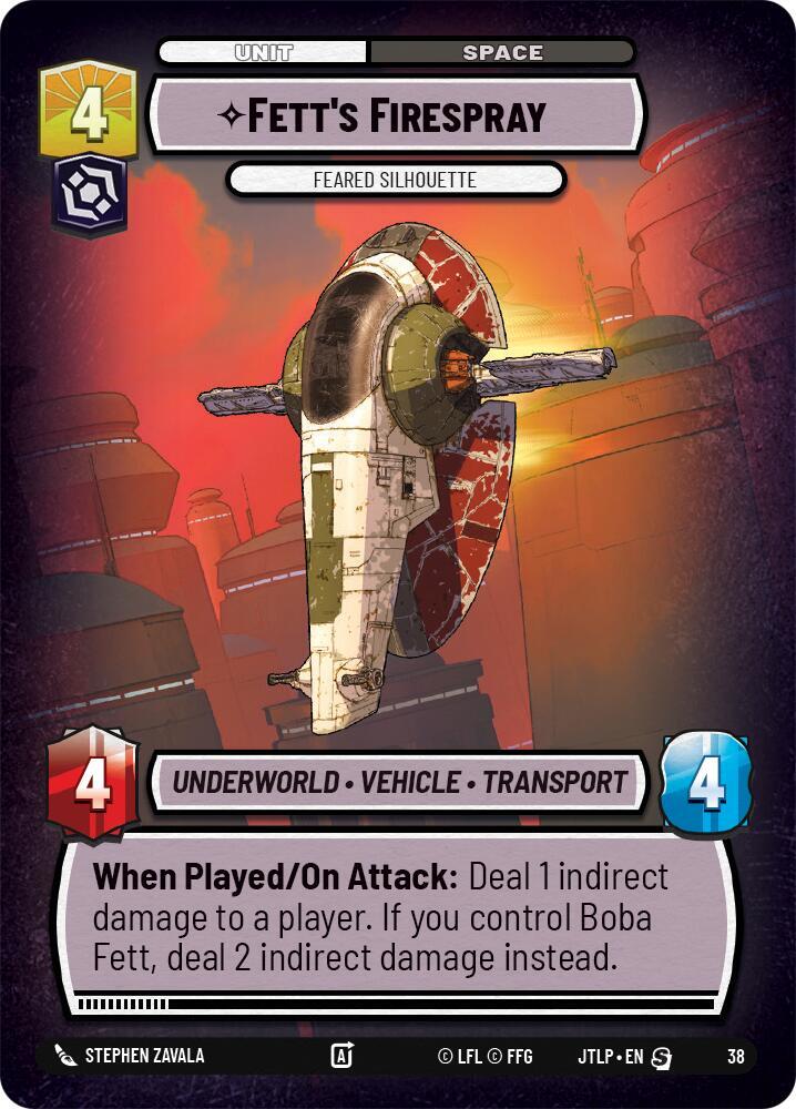 Fett's Firespray - Feared Silhouette (Foil) (38) [Jump to Lightspeed Weekly Play Promos]