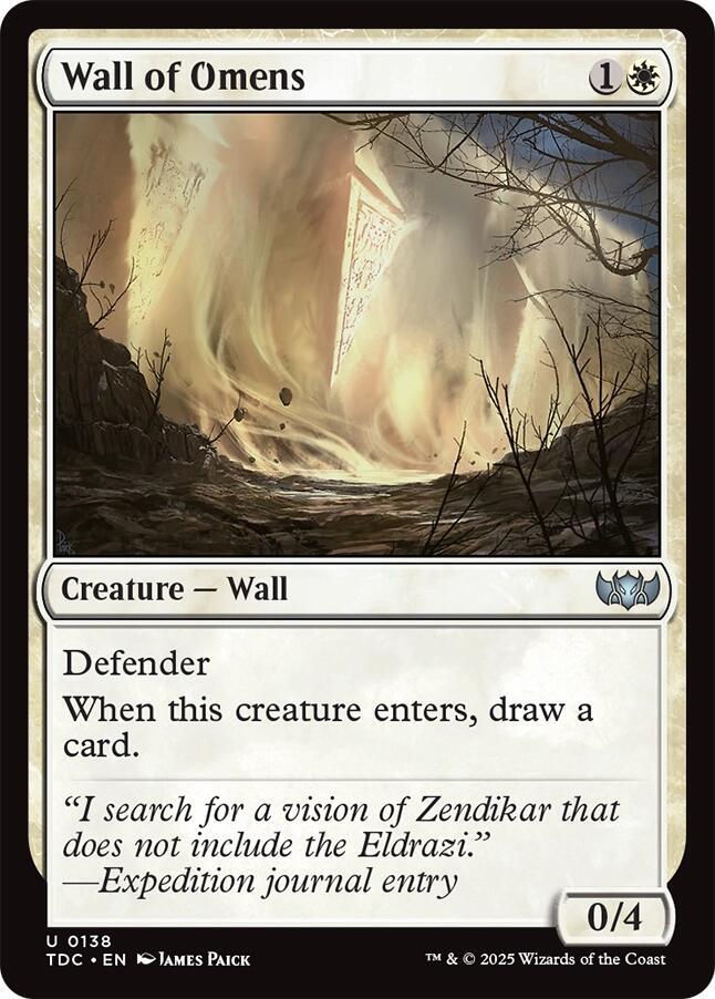 Wall of Omens (138) [Tarkir: Dragonstorm Commander]