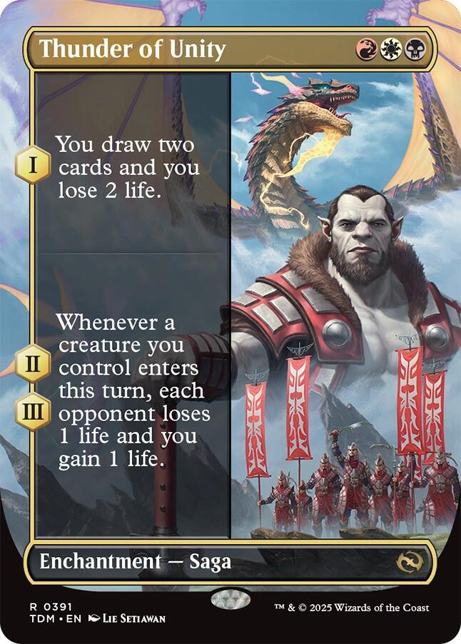 Thunder of Unity (Borderless) (391) [Tarkir: Dragonstorm]