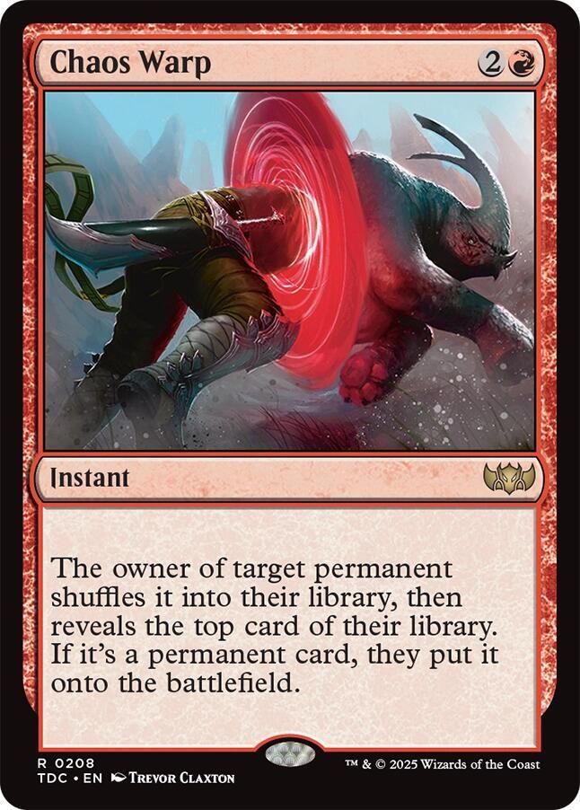 Chaos Warp (208) [Tarkir: Dragonstorm Commander]