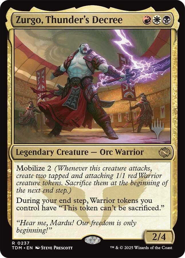 Zurgo, Thunder's Decree (237) [Tarkir: Dragonstorm Promos]