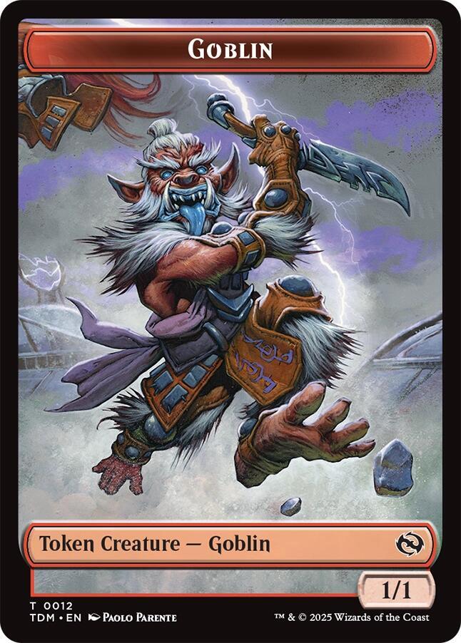 Goblin // Soldier (0004) Double-Sided Token (12 // 4) [Tarkir: Dragonstorm]
