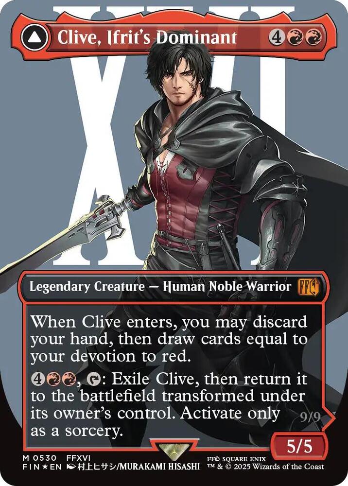 Clive, Ifrit's Dominant (Borderless) (Surge Foil) (0530) [Final Fantasy]