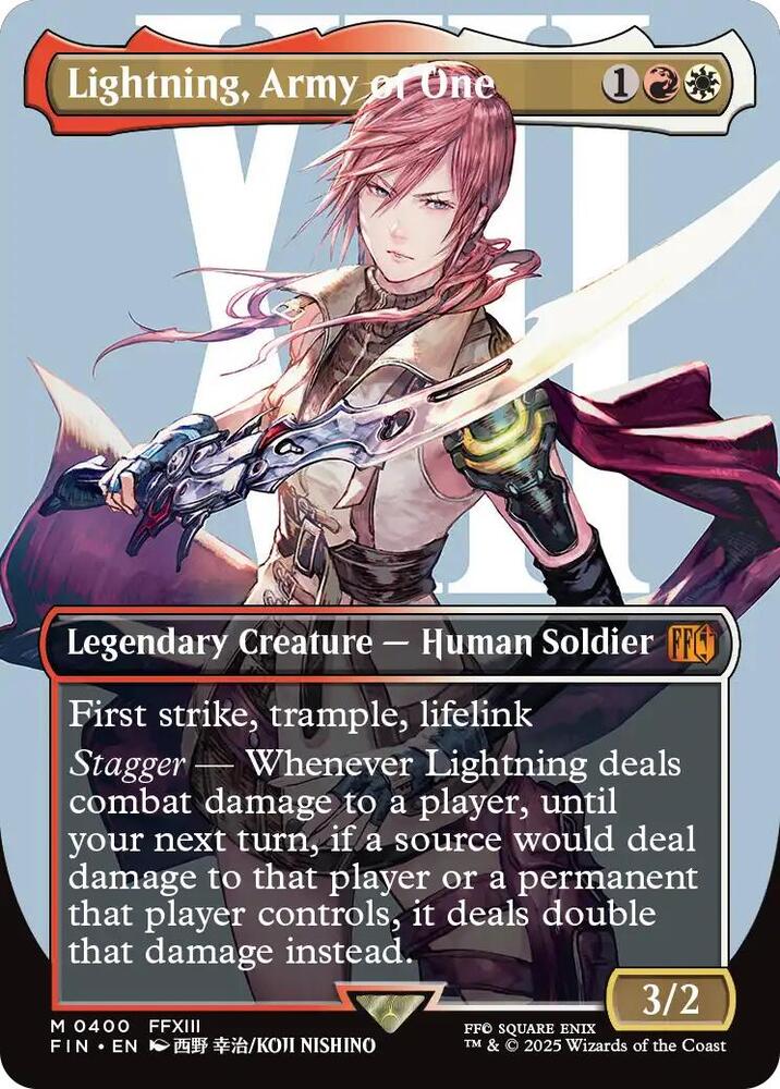 Lightning, Army of One (0400) (Borderless) [Final Fantasy]