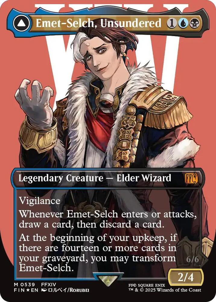 Emet-Selch, Unsundered (Borderless) (Surge Foil) (539) [Final Fantasy]