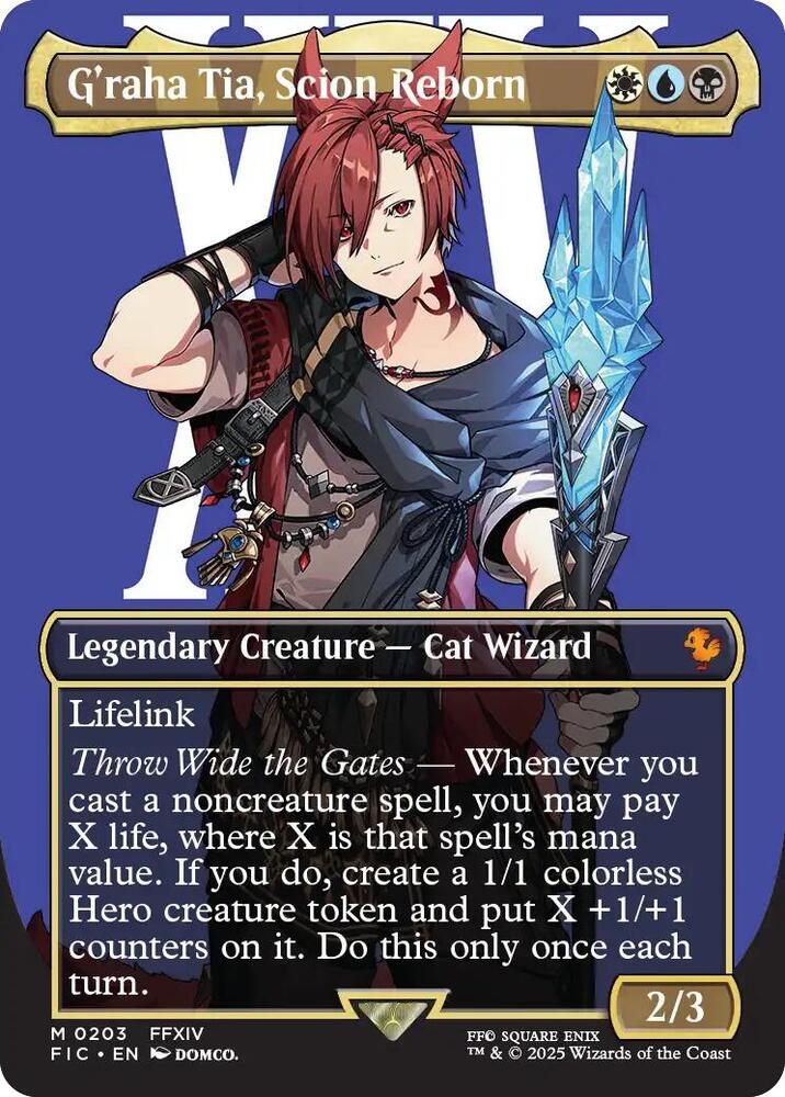G'raha Tia, Scion Reborn (Borderless) (203) [Final Fantasy Commander]