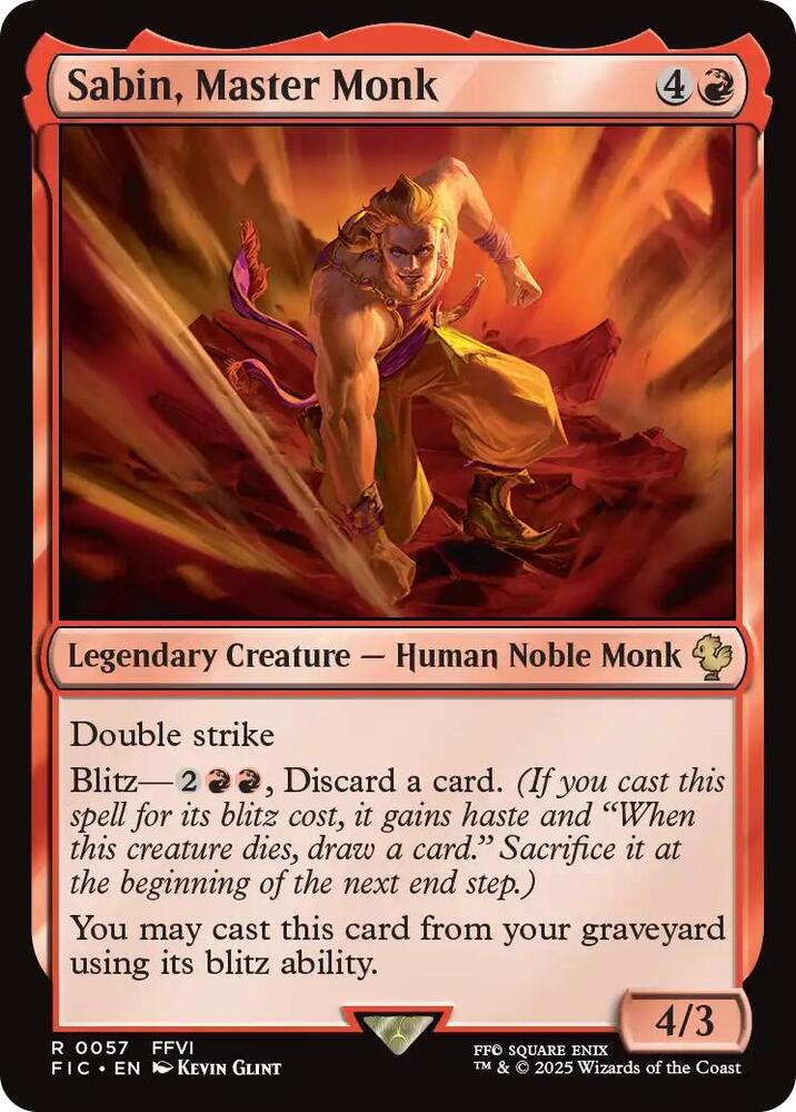 Sabin, Master Monk (57) [Final Fantasy Commander]