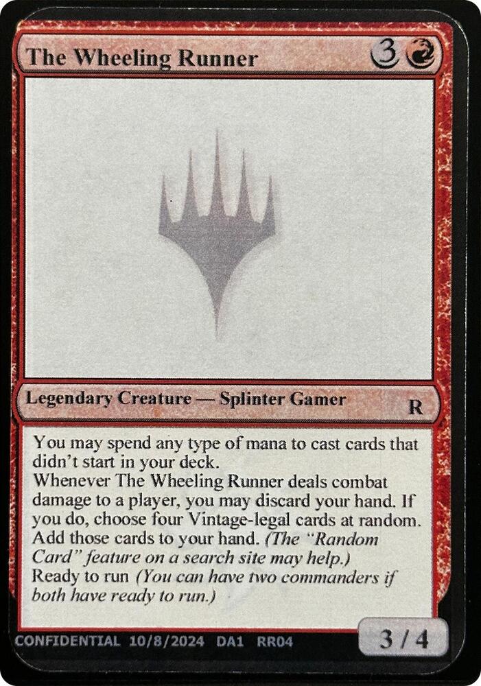 The Wheeling Runner [Un-Known Event Playtest Cards]