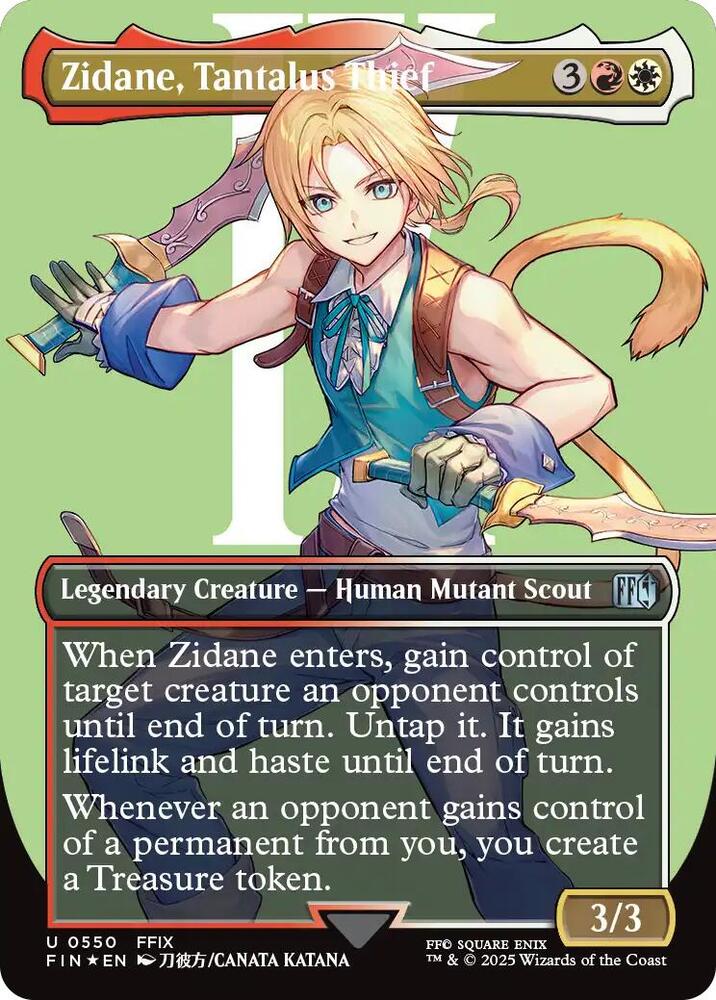 Zidane, Tantalus Thief (Borderless) (Surge Foil) (550) [Final Fantasy]
