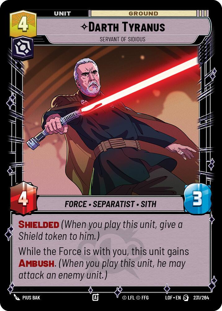 Darth Tyranus - Servant of Sidious (231/264) [Legends of the Force]