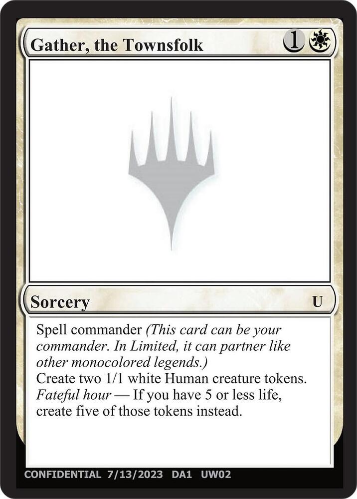 Gather, the Townsfolk [Un-Known Event Playtest Cards]