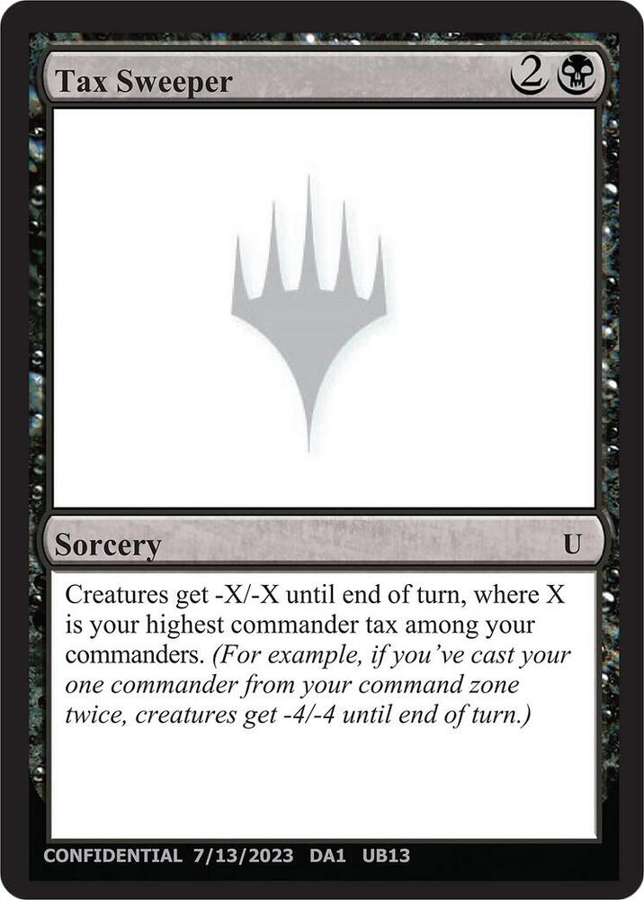 Tax Sweeper [Un-Known Event Playtest Cards]