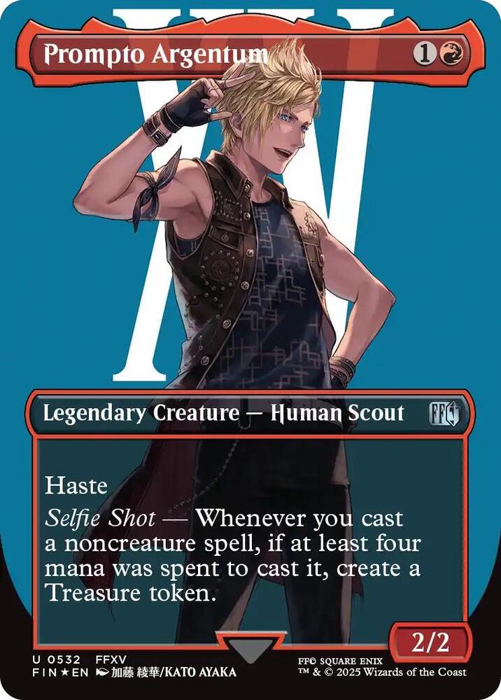 Prompto Argentum (Borderless) (Surge Foil) (532) [Final Fantasy]