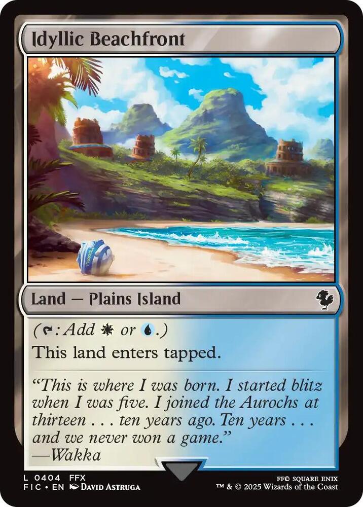 Idyllic Beachfront (Surge Foil) (404) [Final Fantasy Commander]