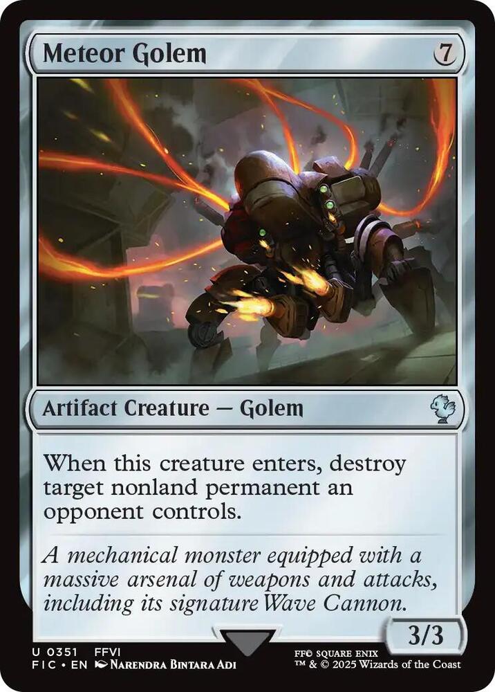 Meteor Golem (Surge Foil) (351) [Final Fantasy Commander]