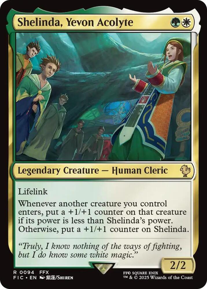 Shelinda, Yevon Acolyte (Surge Foil) (94) [Final Fantasy Commander]