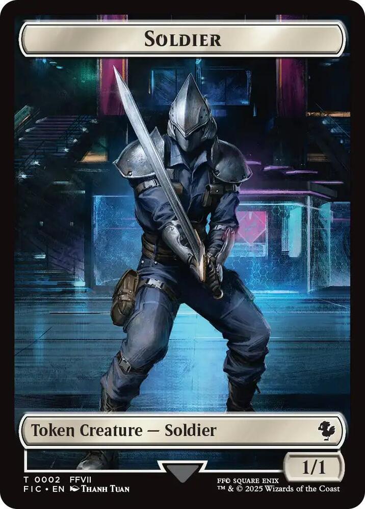 Soldier // Rebel Double-Sided Token (2 // 7) [Final Fantasy Commander]