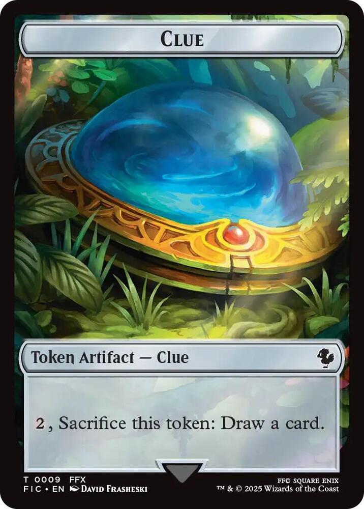 Clue // Treasure Double-Sided Token (Surge Foil) (9 // 36) [Final Fantasy Commander]