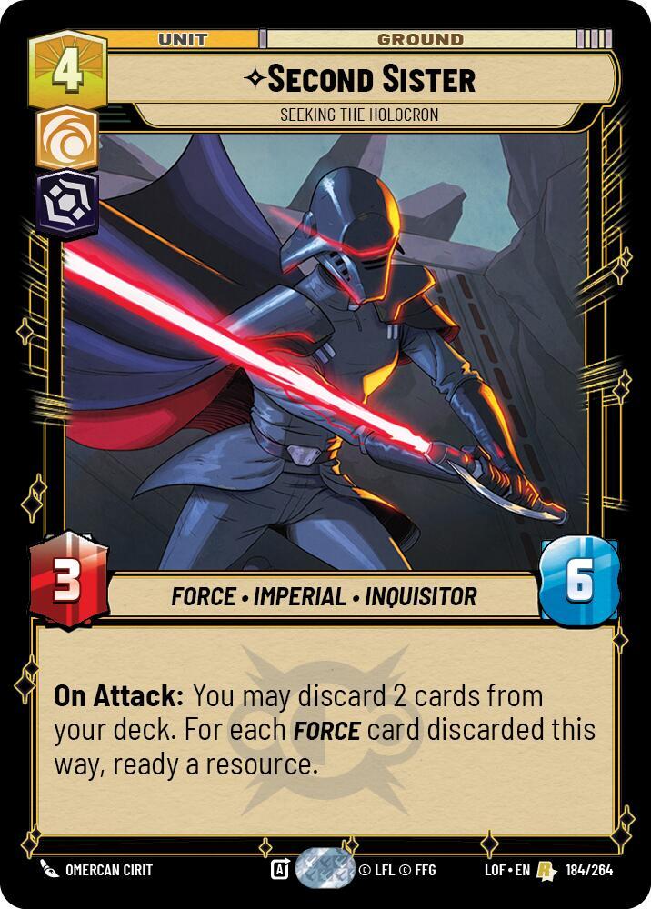 Second Sister - Seeking the Holocron (184/264) [Legends of the Force]