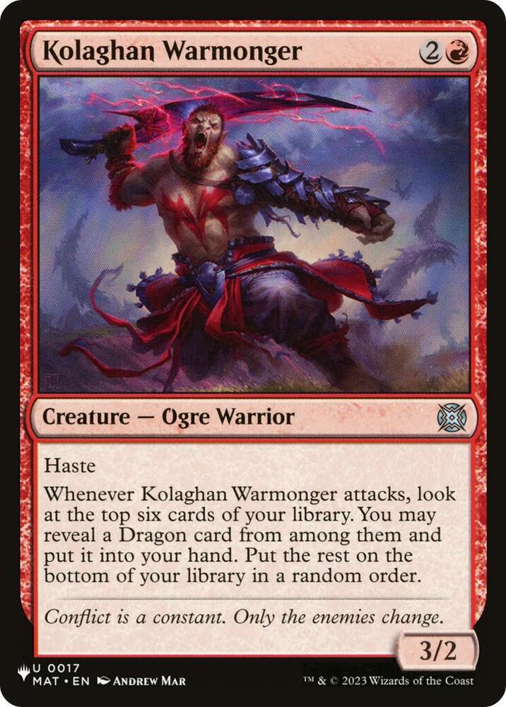Kolaghan Warmonger (17) [The List]