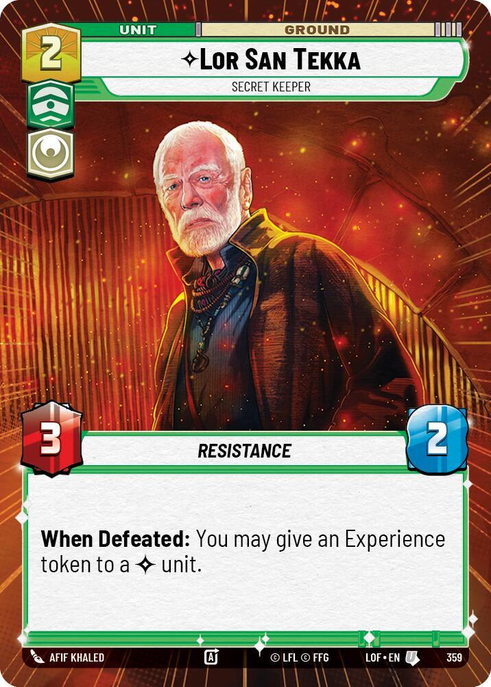 Lor San Tekka - Secret Keeper (Hyperspace) (359) [Legends of the Force]