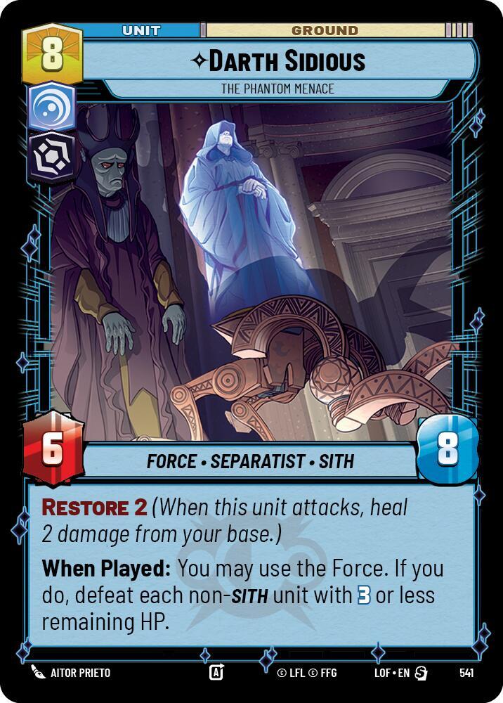 Darth Sidious - The Phantom Menace (Foil) (541) [Legends of the Force]