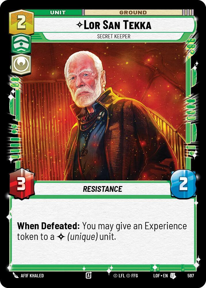 Lor San Tekka - Secret Keeper (Foil) (597) [Legends of the Force]