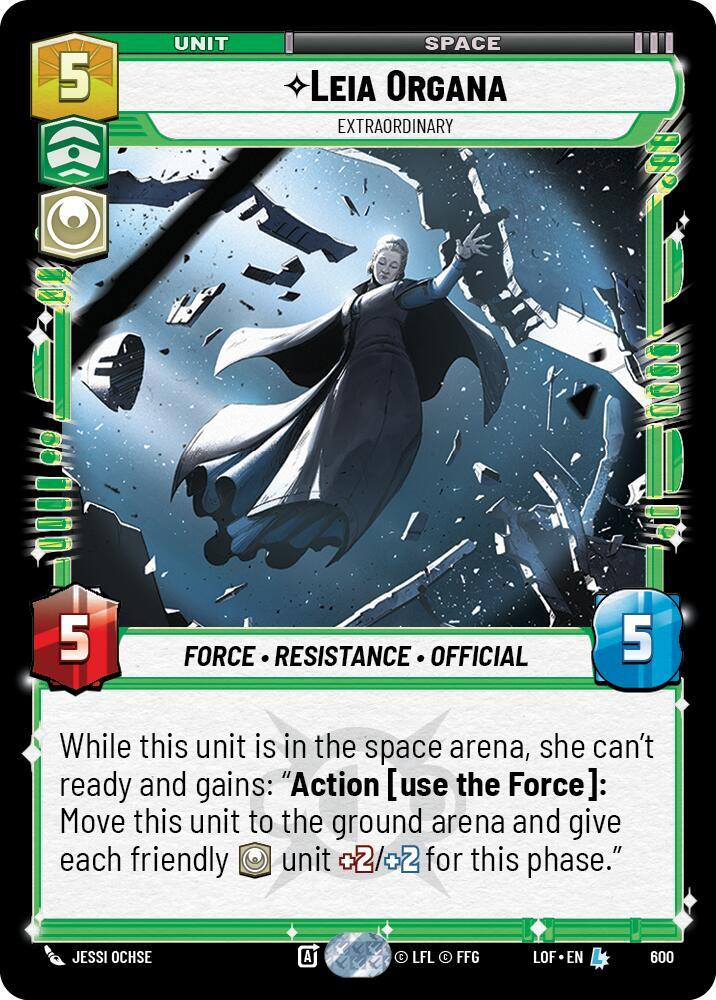 Leia Organa - Extraordinary (Foil) (600) [Legends of the Force]