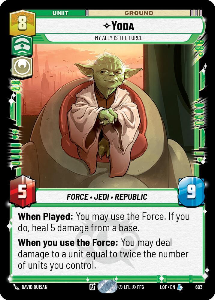 Yoda - My Ally is the Force (Foil) (603) [Legends of the Force]