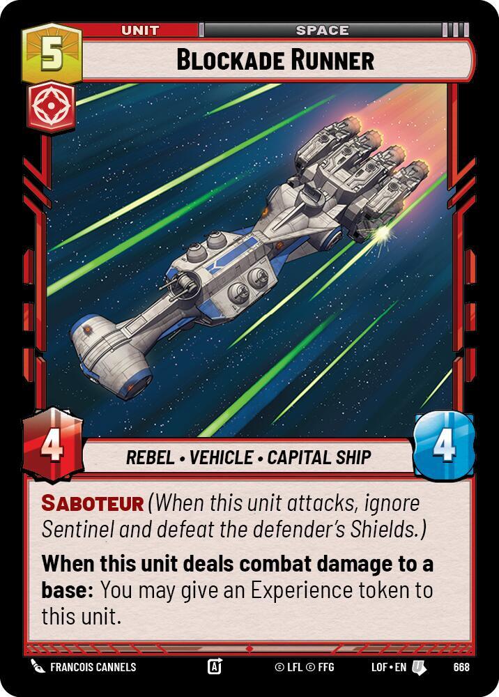 Blockade Runner (Foil) (668) [Legends of the Force]