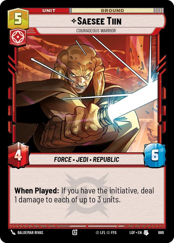 Saesee Tiin - Courageous Warrior (Foil) (669) [Legends of the Force]