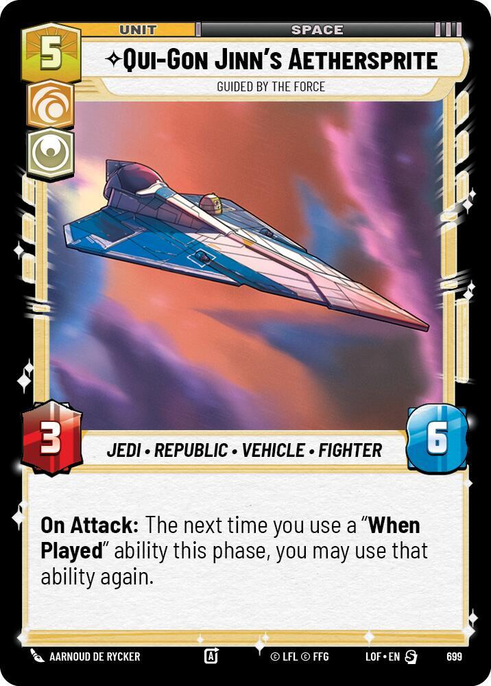 Qui-Gon Jinn's Aethersprite - Guided by the Force (Foil) (699) [Legends of the Force]