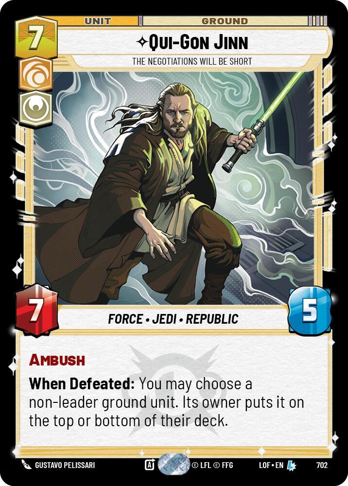 Qui-Gon Jinn - The Negotiations Will Be Short (Foil) (702) [Legends of the Force]