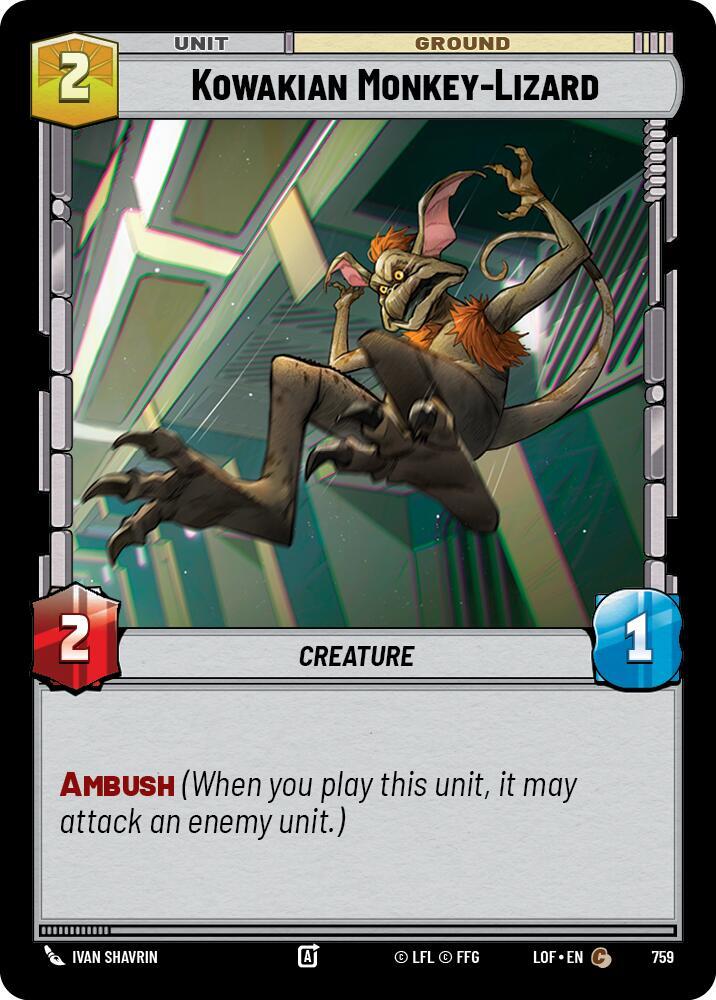 Kowakian Monkey-Lizard (Foil) (759) [Legends of the Force]