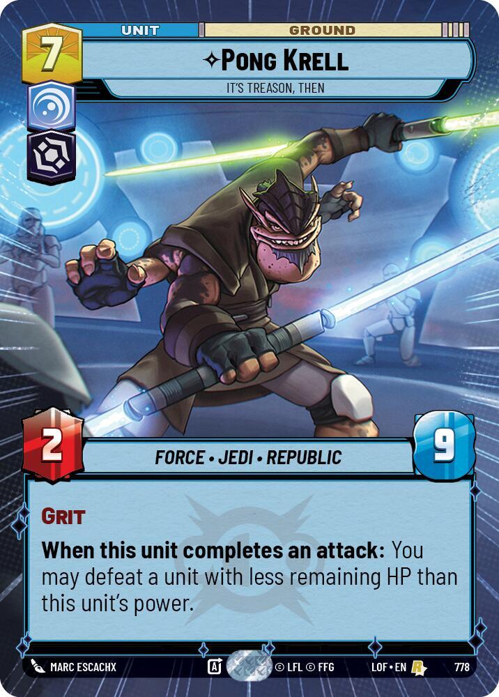 Pong Krell - It's Treason, Then (Hyperspace Foil) (778) [Legends of the Force]