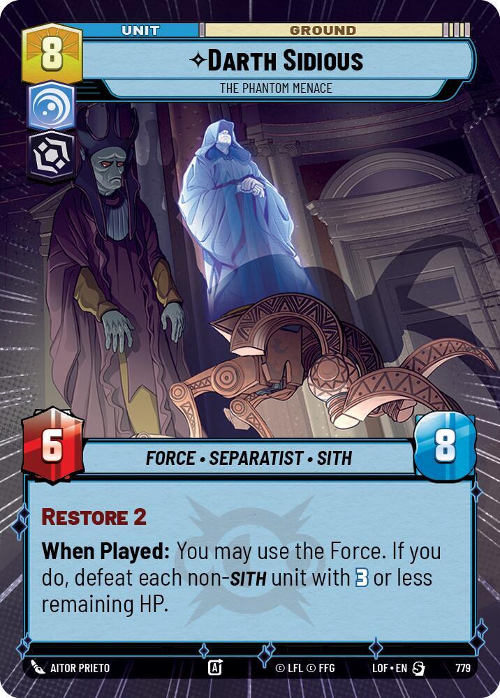 Darth Sidious - The Phantom Menace (Hyperspace Foil) (779) [Legends of the Force]