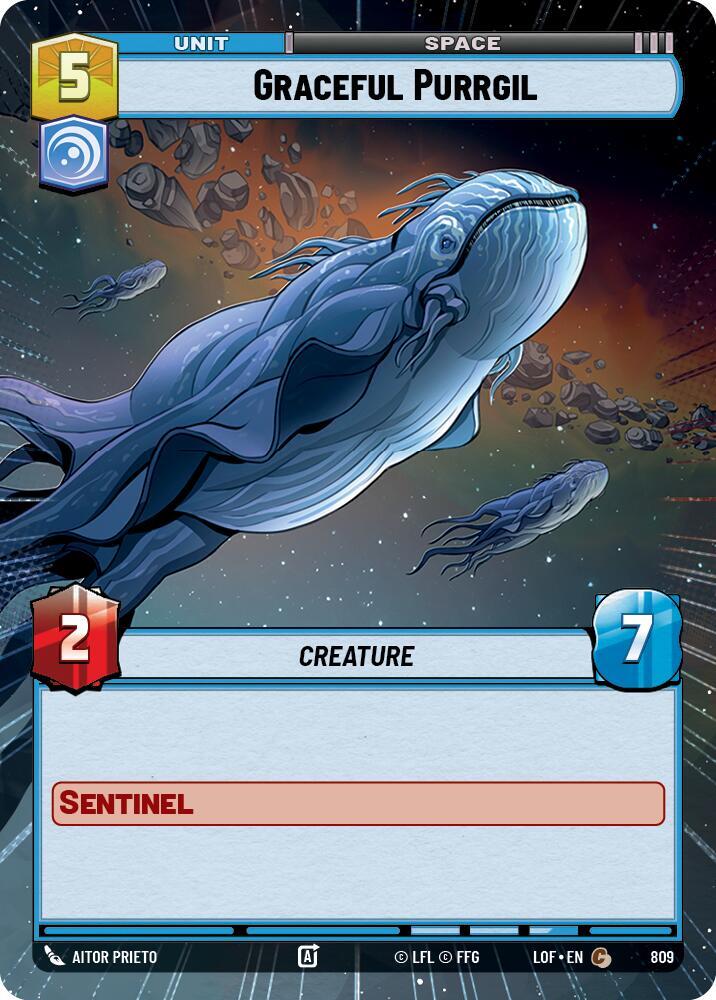 Graceful Purrgil (Hyperspace Foil) (809) [Legends of the Force]
