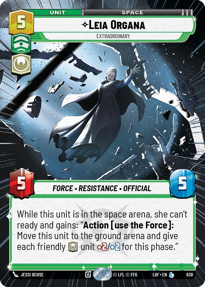 Leia Organa - Extraordinary (Hyperspace Foil) (838) [Legends of the Force]