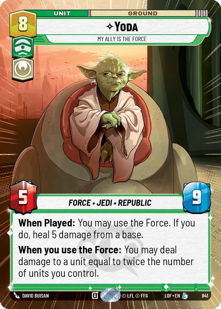 Yoda - My Ally is the Force (Hyperspace Foil) (841) [Legends of the Force]