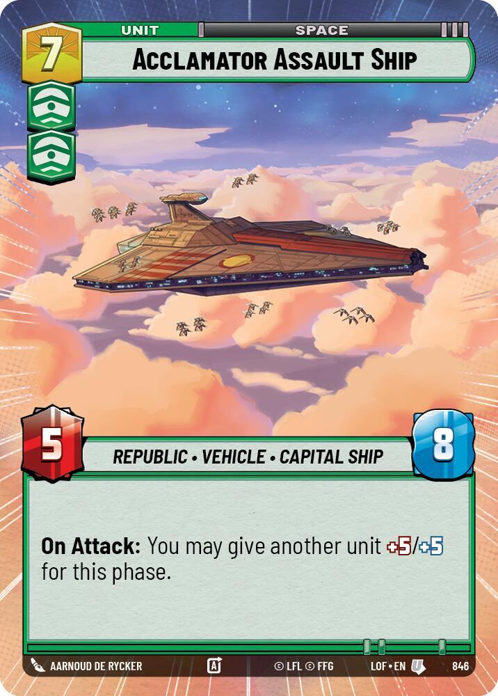 Acclamator Assault Ship (Hyperspace Foil) (846) [Legends of the Force]