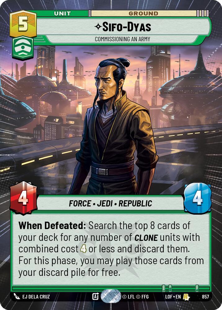 Sifo-Dyas - Commissioning An Army (Hyperspace Foil) (857) [Legends of the Force]